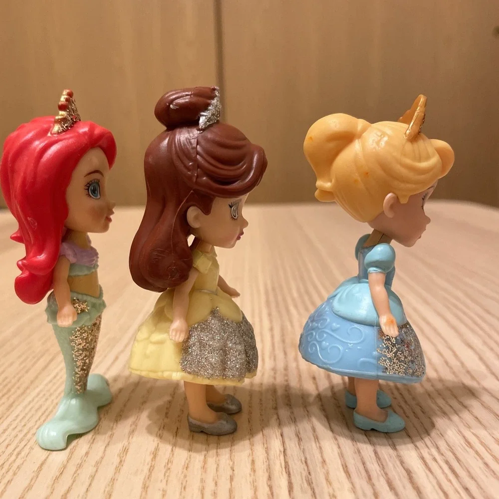 Disney Princess Ariel Belle Cinderella Mini Toddler Dolls Jakks Pacific 3.5